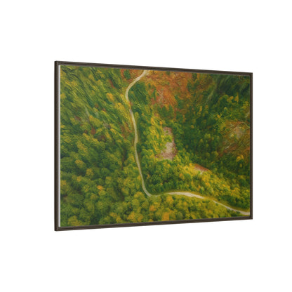 Framed Nature Canvas Art Print, Vibrant Forest Wall Decor, Abstract Landscape Artwork, Home Decoration, Gift for Nature Lovers - TRV
