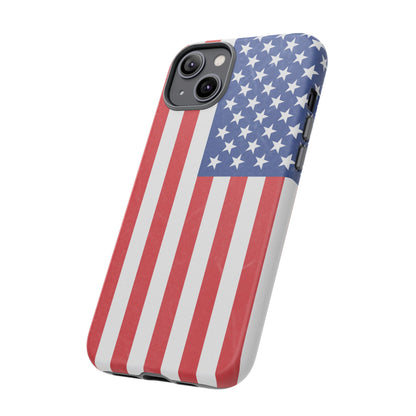 Patriotic Phone Case - Tough Cases for Veterans, USA Lovers, Independence Day, Memorial Day, Flag Design - TRV
