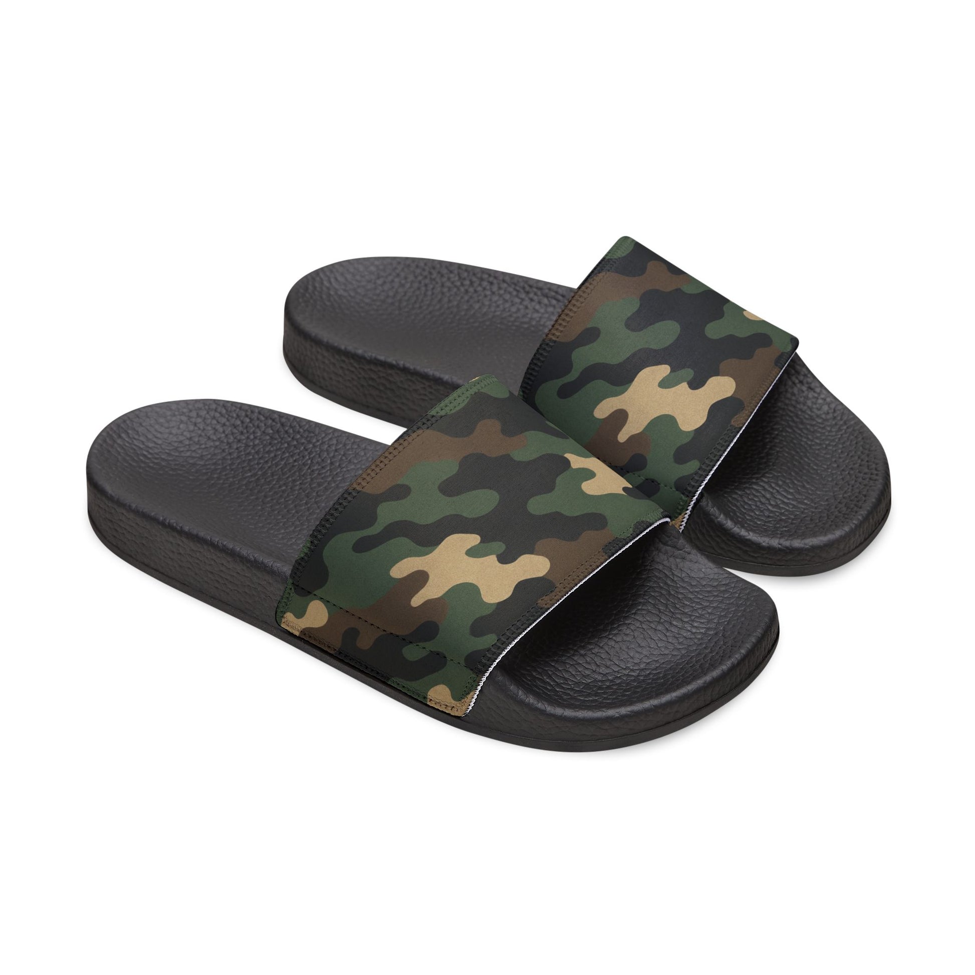 Camouflage Men's Slip-On Sandals | Casual Comfort Footwear for Summer, Beach Days, Outdoor Activities, Gifts for Him, Fashionable Slides - TRV