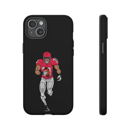 Football Player Tough Phone Case – Protective Black Sports iPhone Case