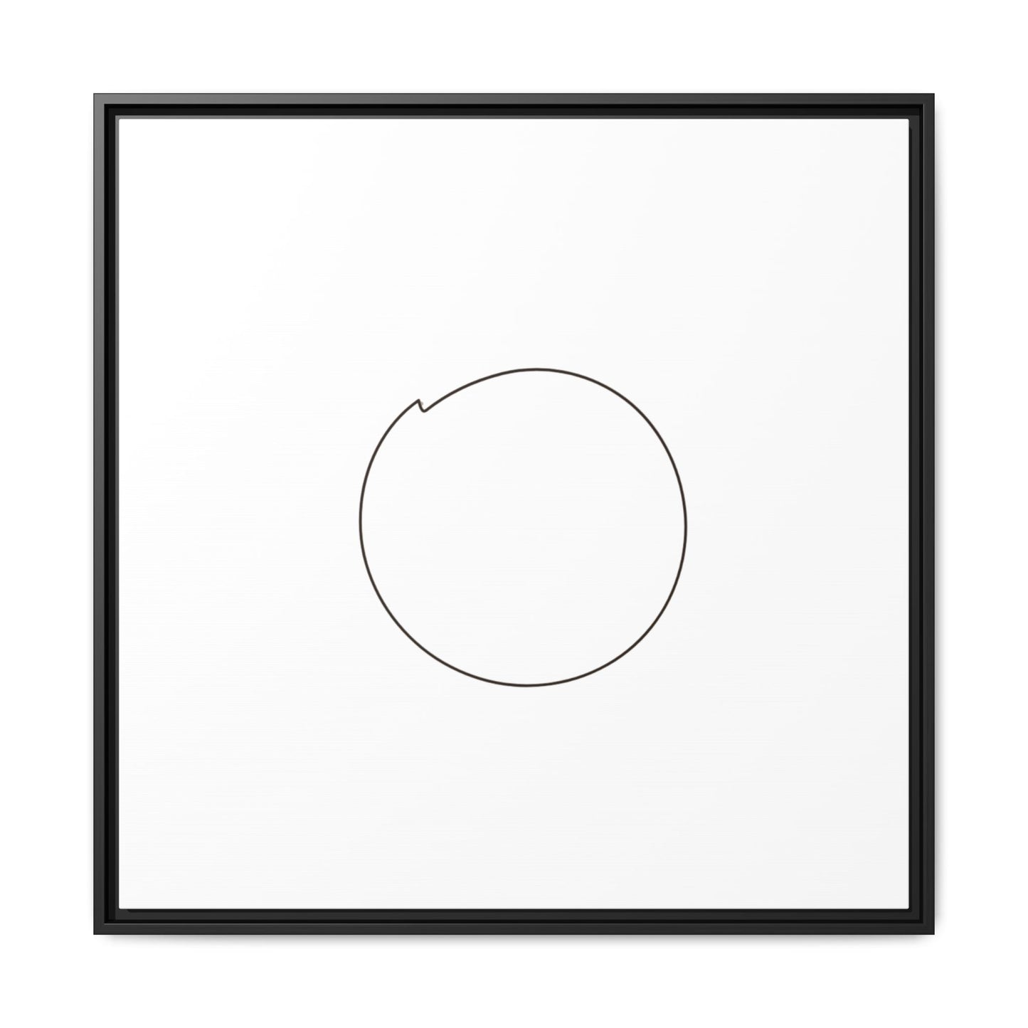 Minimal Circle Line Matte Canvas Framed | Modern Abstract Wall Art