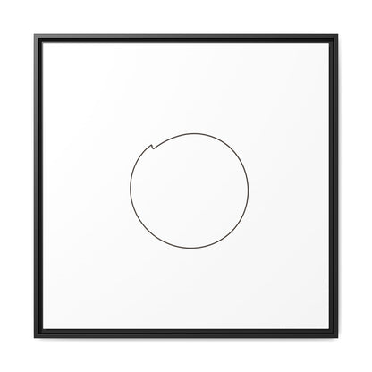 Minimal Circle Line Matte Canvas Framed | Modern Abstract Wall Art