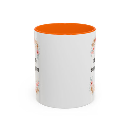 Floral Emotional Support Coffee Mug, Coffee Lover Gift, Funny Mug, Self-Care Necessity, Floral Design Mug, Unique Gift for Friends
