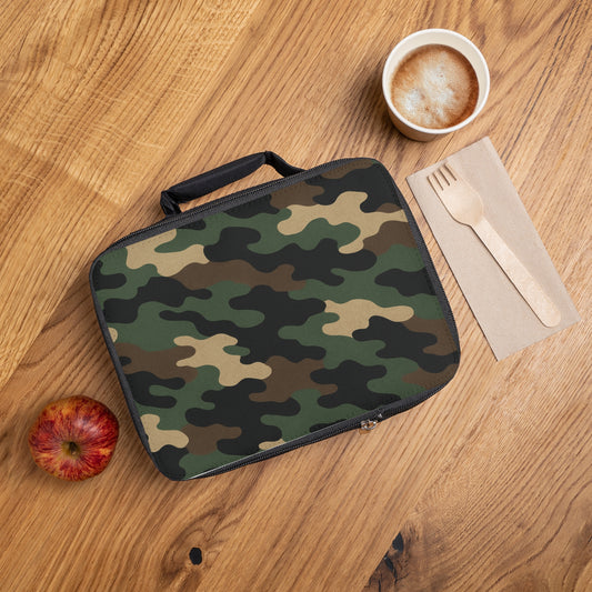Camouflage Lunch Bag - Insulated Carrier, Meal Prep Bag, School Lunch Tote, Outdoor Picnic Bag, Durable Travel Container