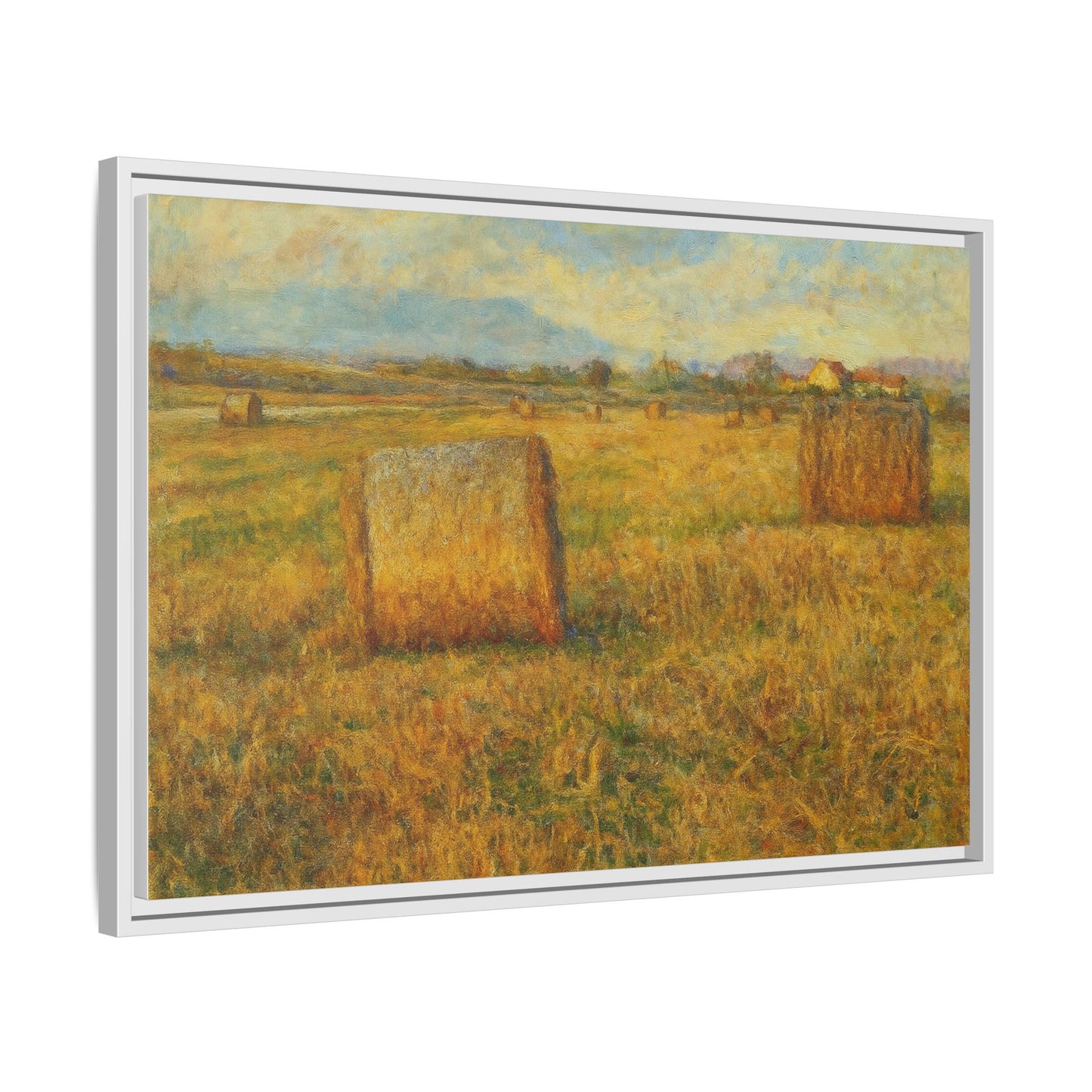 Framed Matte Canvas Wall Art - Rustic Farm Landscape, Country Decor, Home Gallery, Gift for Nature Lovers, Housewarming Decor - TRV