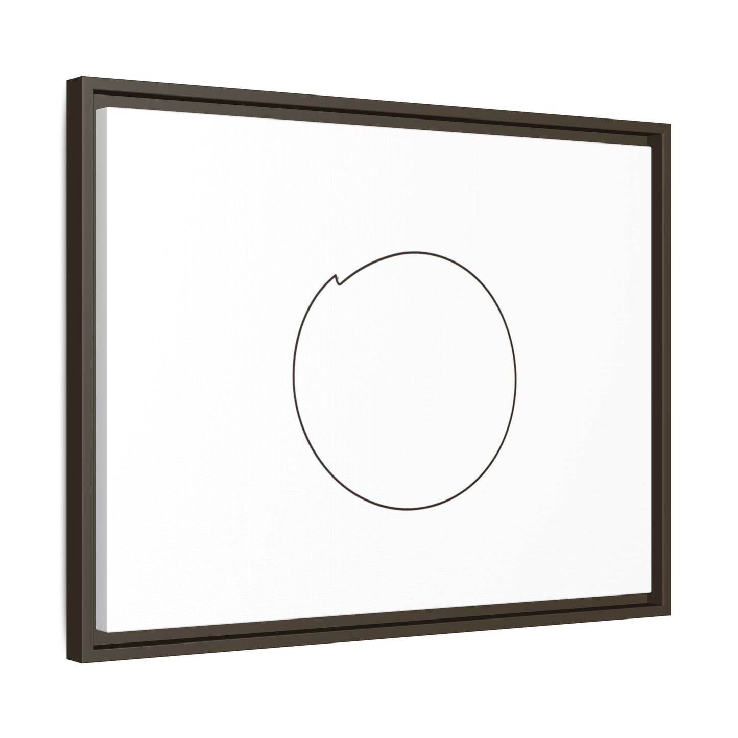 Minimal Circle Line Matte Canvas Framed | Modern Abstract Wall Art
