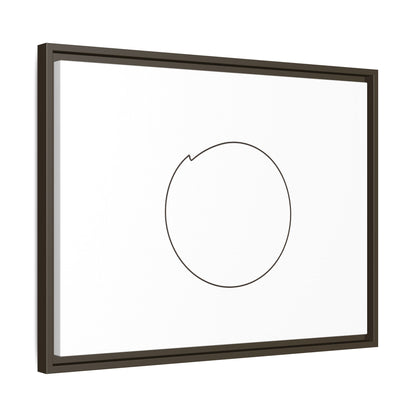 Minimal Circle Line Matte Canvas Framed | Modern Abstract Wall Art