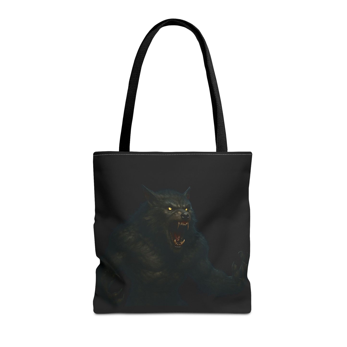 Fierce Werewolf Tote Bag, Halloween Accessories, Dark Art Tote, Animal Lover Gift, Geeky Shopping Bag - TRV