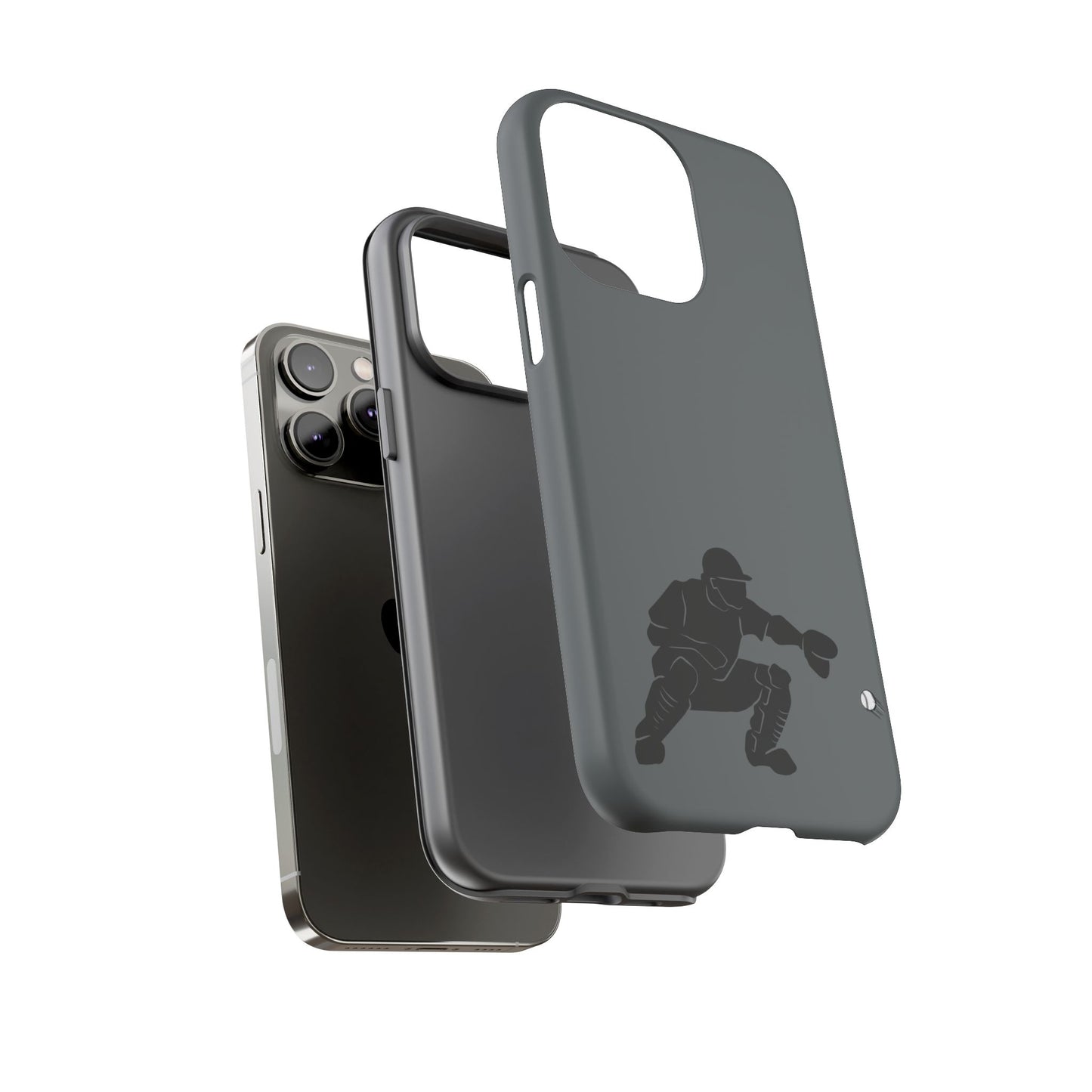Baseball Catcher Phone Case, Sports Phone Accessory, Tough Cases, Gift for Athletes, Sports Fan Merchandise, Unique Design - TRV