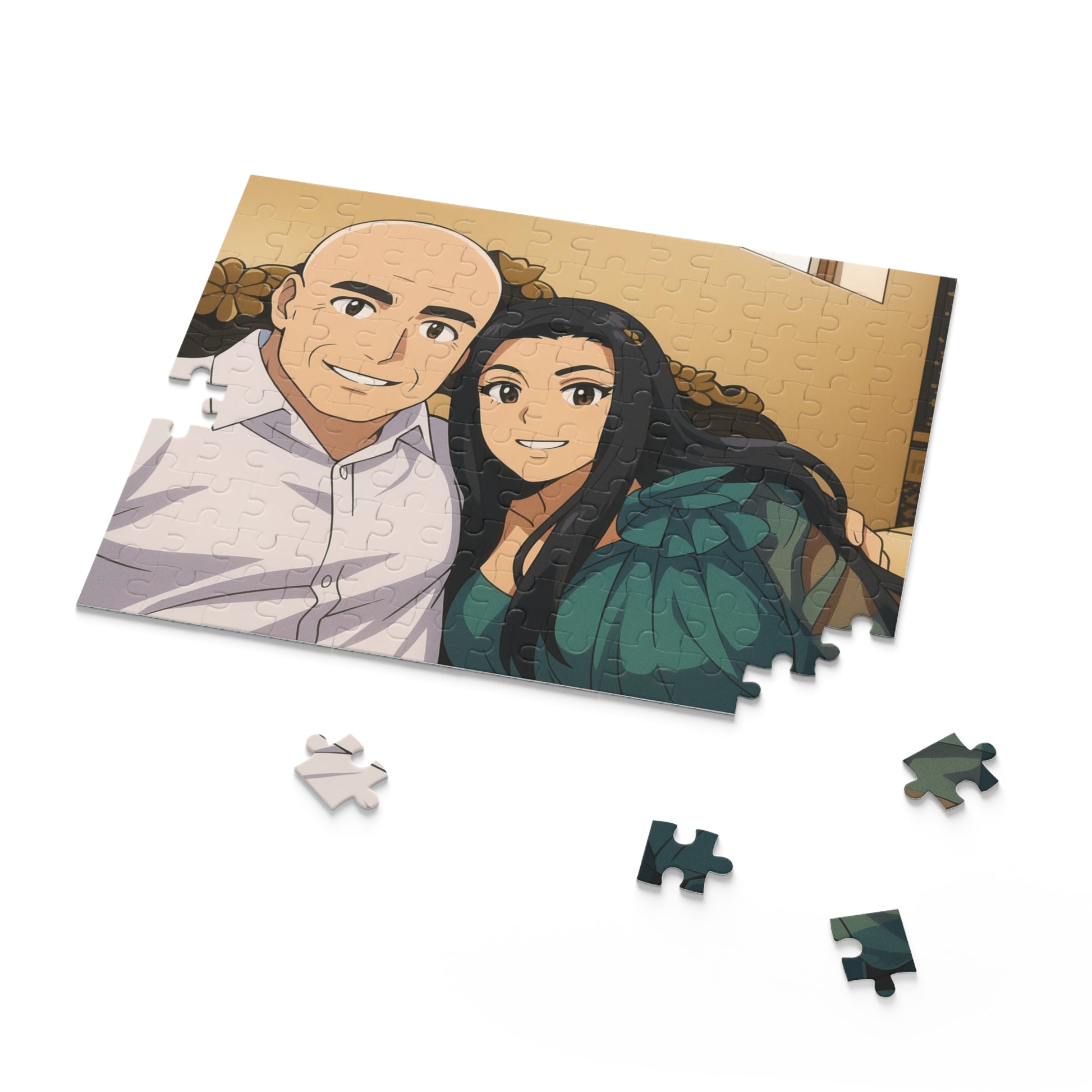 Anime Couple Portrait Puzzle | Custom 120/252/500-Piece - TRV