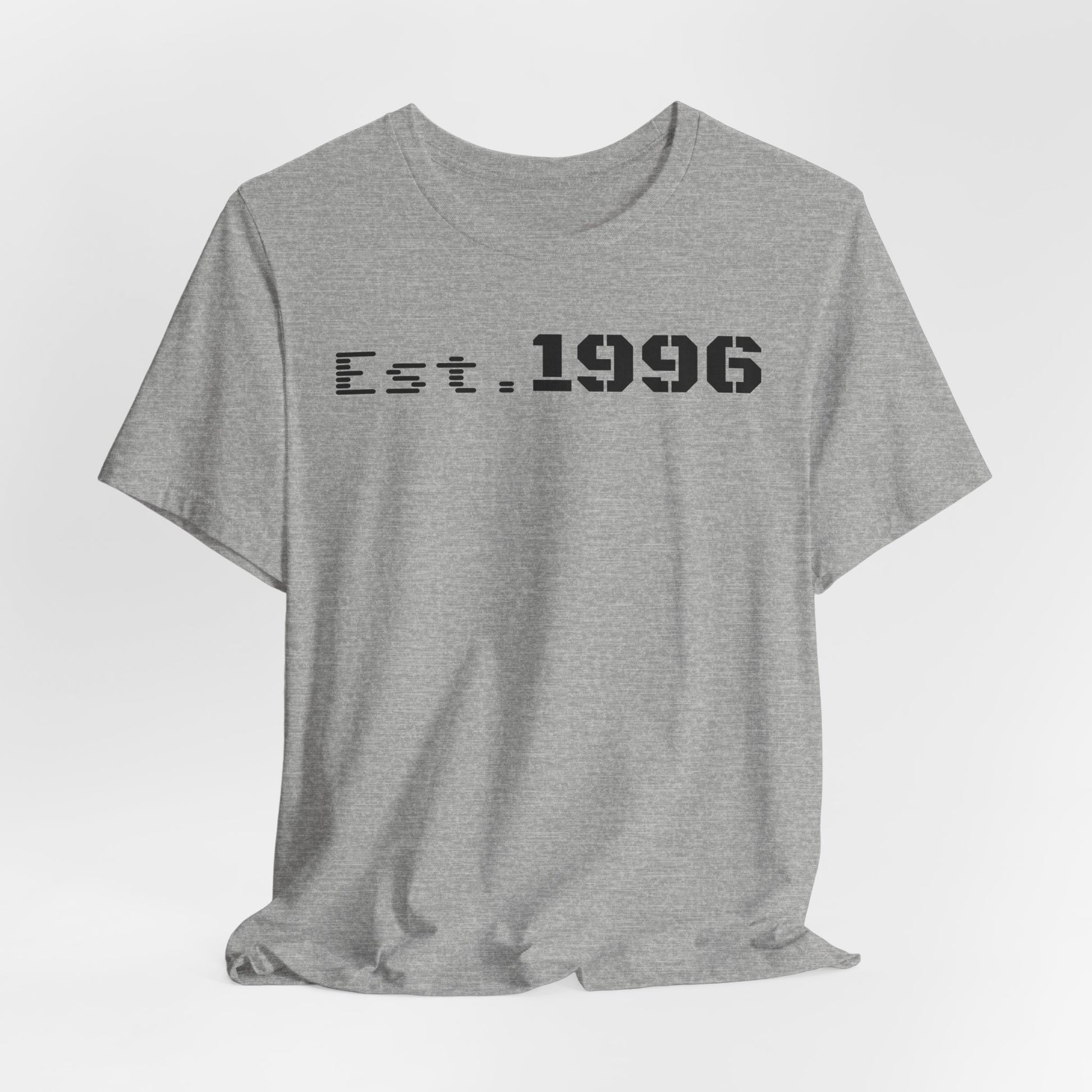Established 1996 Unisex T-Shirt, Vintage Year Tee, Birth Year Gift, Casual Fashion, Personalized Graphic Tee - TRV