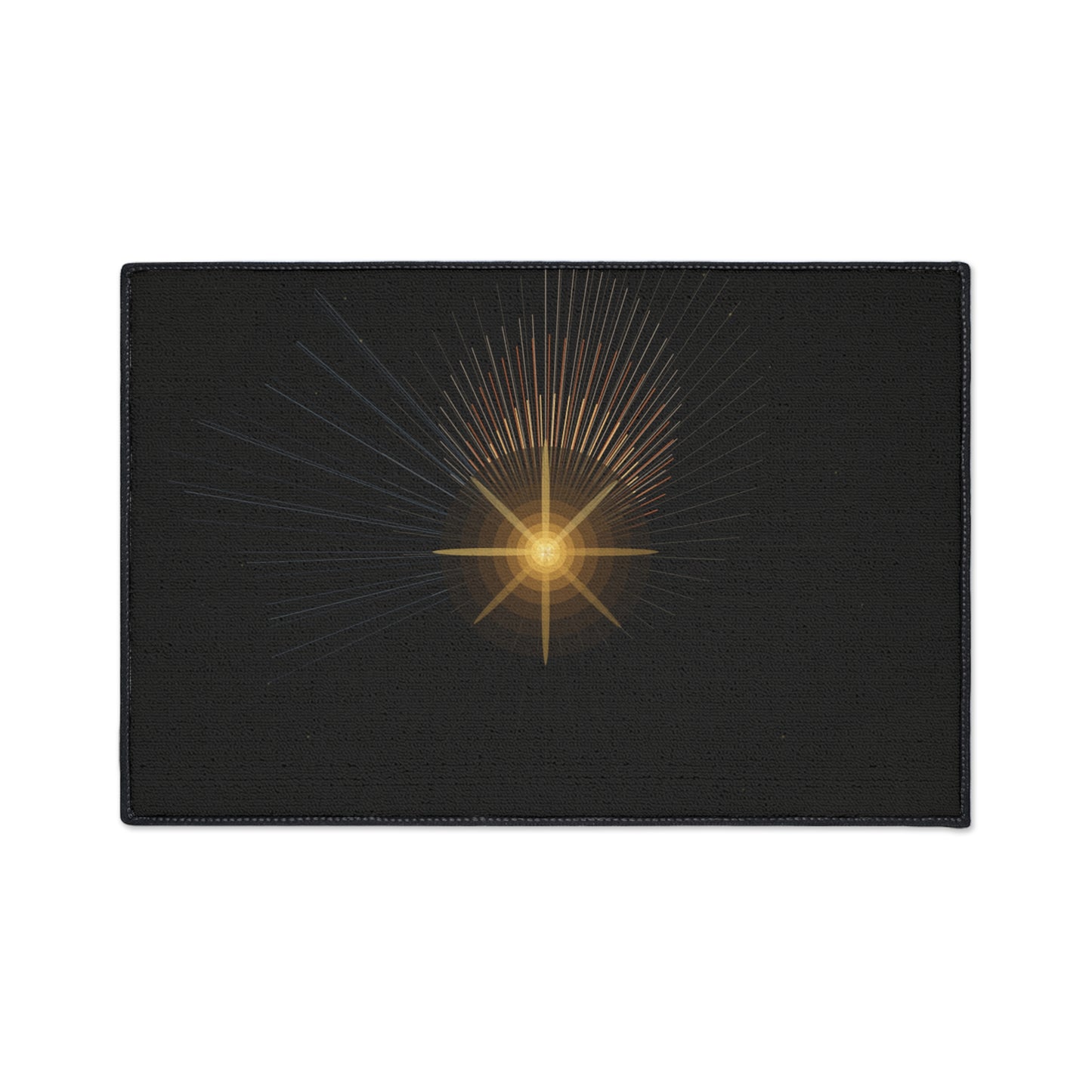 Radiant Star Burst Floor Mat | Black Entrance Rug - TRV
