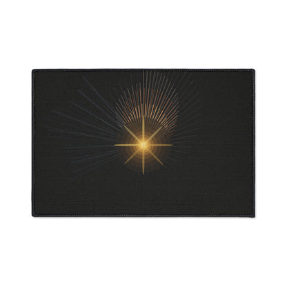 Radiant Star Burst Floor Mat | Black Entrance Rug - TRV