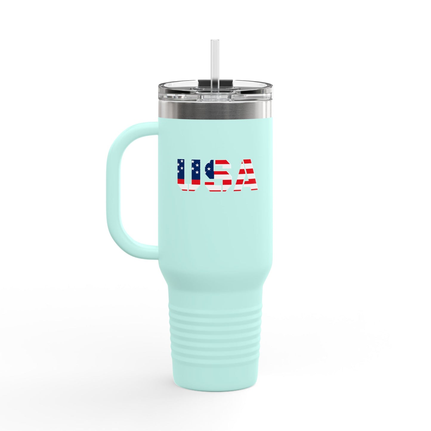 Insulated Travel Mug with USA Design - Perfect for Road Trips, Outdoor Adventures, and Gifts, 40oz Tumbler for Coffee, Tea, and More