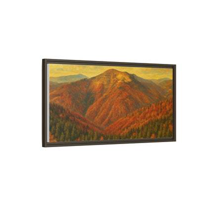 Autumn Landscape Wall Art, Cozy Home Decor, Nature Print, Framed Canvas, Fall Decorations, Gift Idea for Art Lovers - TRV