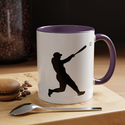 Baseball Player Accent Coffee Mug, Sports Gift, Baseball Lover Mug, Unique Coffee Cup, Personalized Sports Mug - TRV