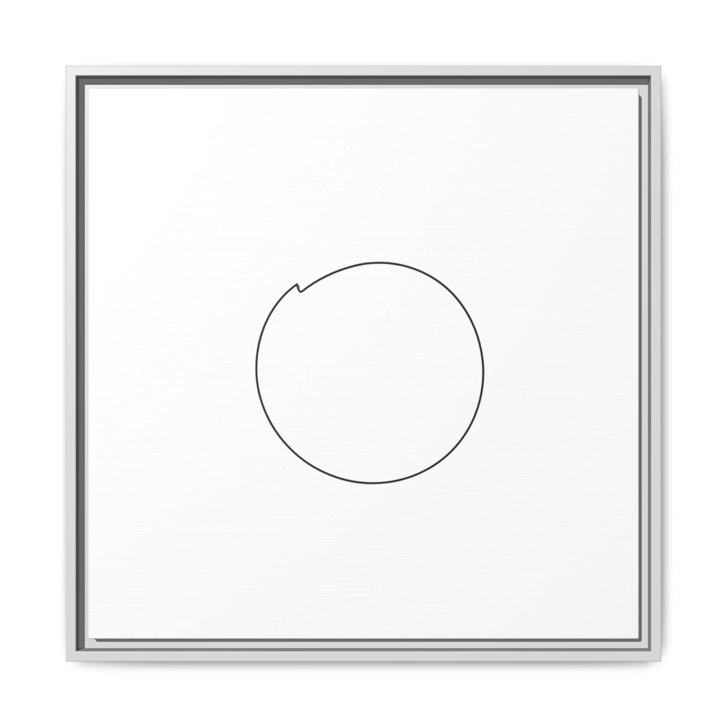 Minimal Circle Line Matte Canvas Framed | Modern Abstract Wall Art