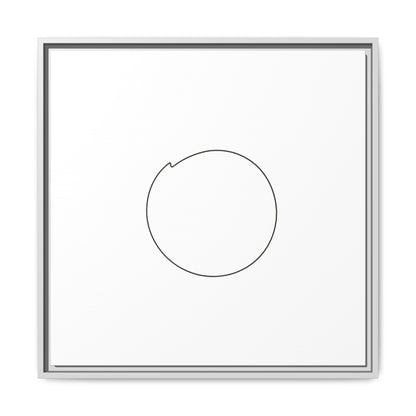 Minimal Circle Line Matte Canvas Framed | Modern Abstract Wall Art