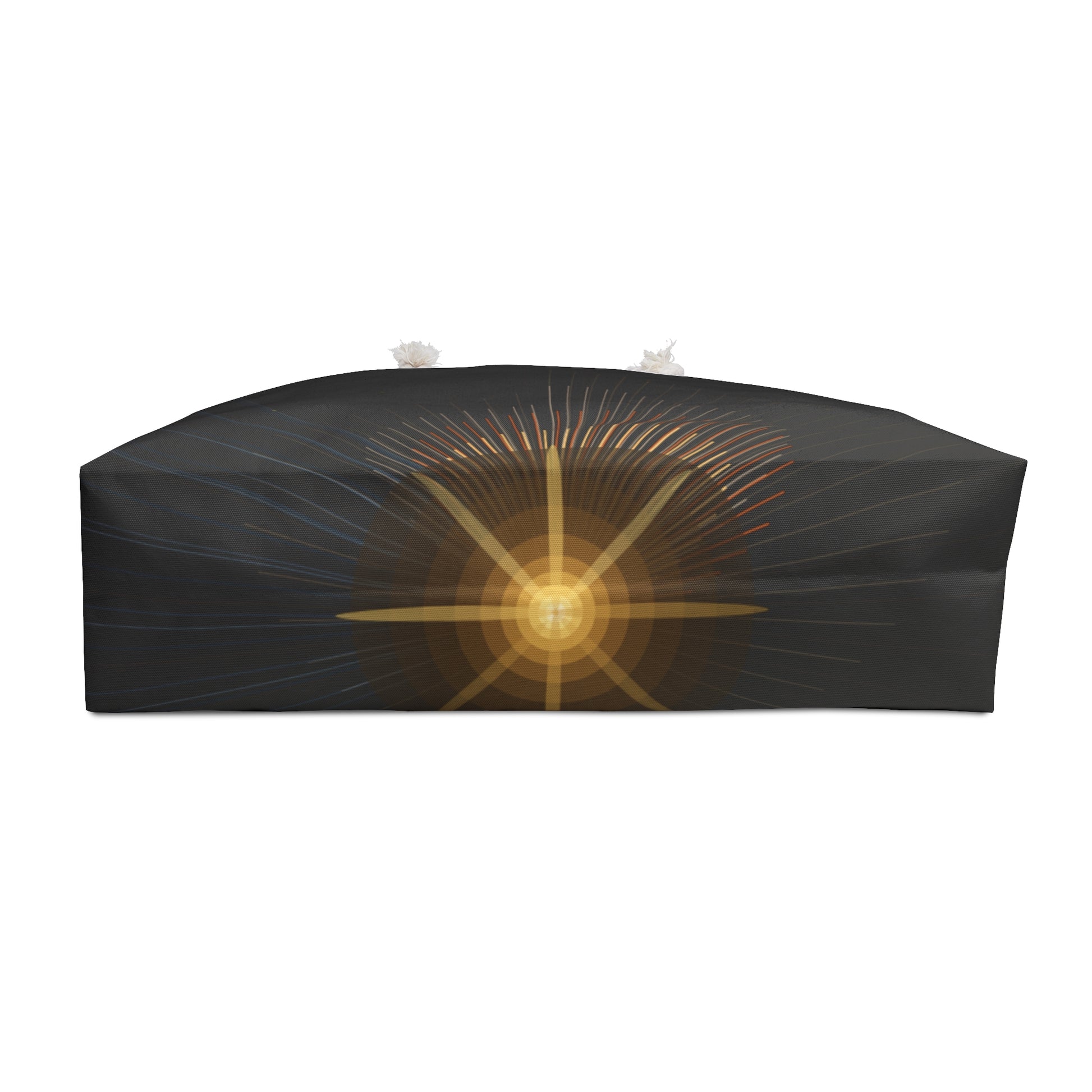 Sunburst Minimalist Graphic Weekender Bag | Black Beach Tote - TRV