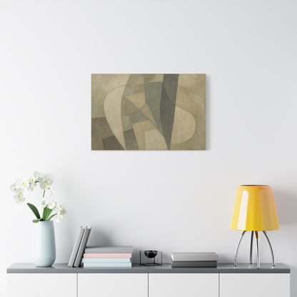Abstract Neutral Geometric Shapes Matte Canvas - TRV
