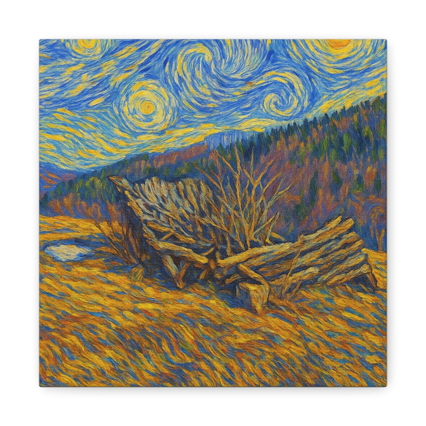 Artistic Van Gogh Style Canvas Wall Art, Nature Inspired Decor, Home Aesthetic, Gift for Art Lovers, Gallery Wall Piece, Living Room Decor, [...] - TRV
