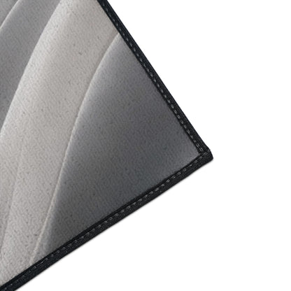 Abstract Gray Wave Floor Mat | Modern Entryway Rug, Non-Slip
