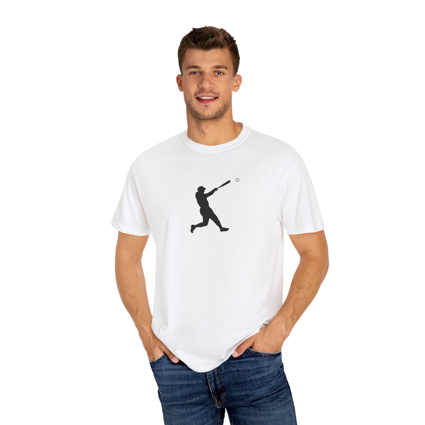 Sporty Garment-Dyed T-Shirt for Baseball Lovers, Casual Tee, Unisex Sports Shirt, Perfect Gift for Athletes, Outdoor Activities - TRV