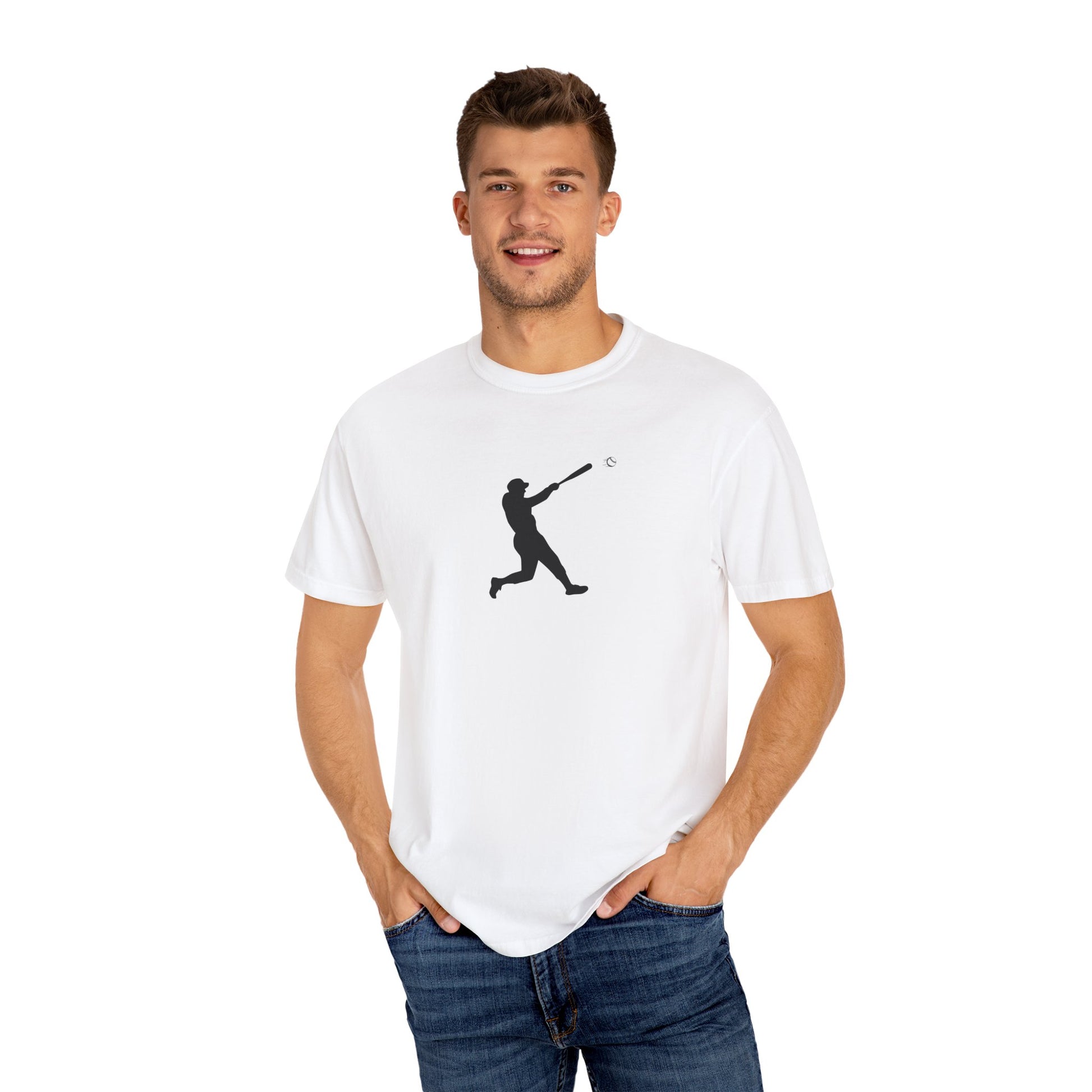 Sporty Garment-Dyed T-Shirt for Baseball Lovers, Casual Tee, Unisex Sports Shirt, Perfect Gift for Athletes, Outdoor Activities - TRV