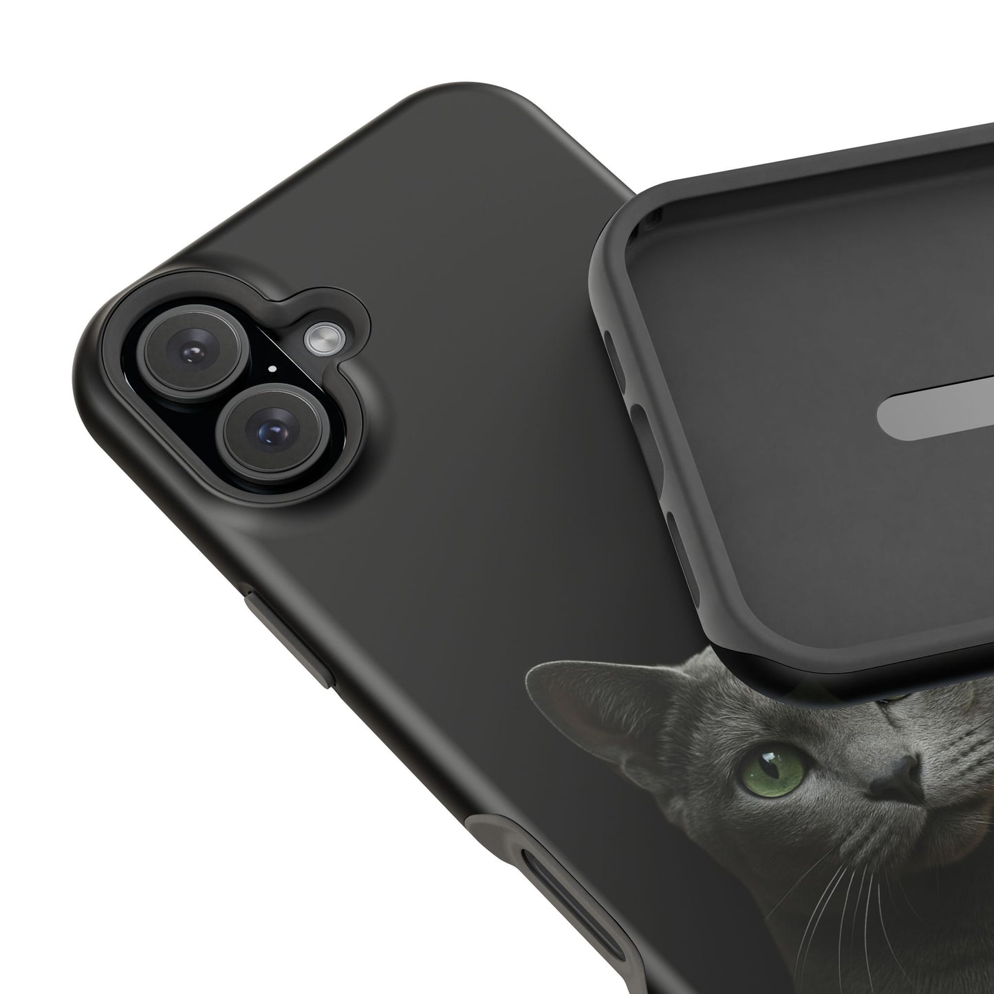 Russian Blue Cat Phone Case — Magnetic Impact-Resistant iPhone Cover