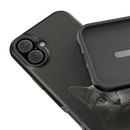 Russian Blue Cat Phone Case — Magnetic Impact-Resistant iPhone Cover