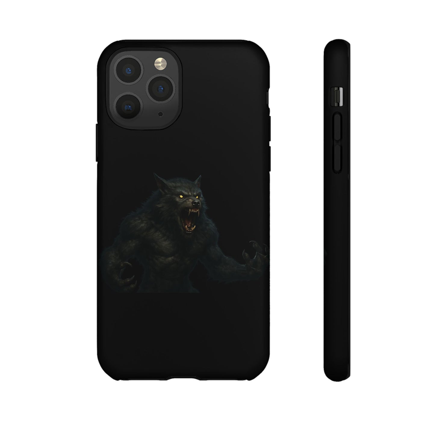 Werewolf Phone Case, Tough Cases, Black Panther Design, Gift for Animal Lovers, Phone Accessories, Fierce Phone Protection - TRV