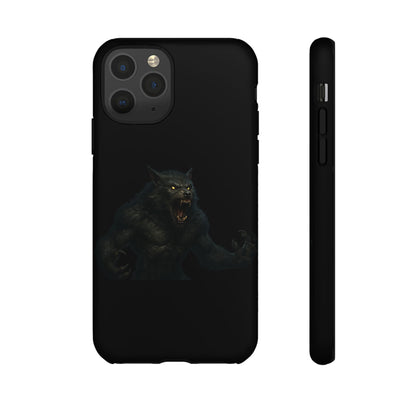 Werewolf Phone Case, Tough Cases, Black Panther Design, Gift for Animal Lovers, Phone Accessories, Fierce Phone Protection - TRV