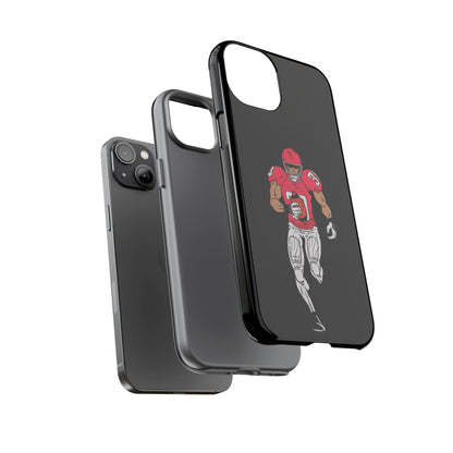 Football Player Tough Phone Case – Protective Black Sports iPhone Case