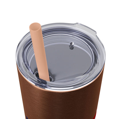 Skinny Tumbler — USA Flag 20oz Straw Tumbler (Patriotic Travel Cup)