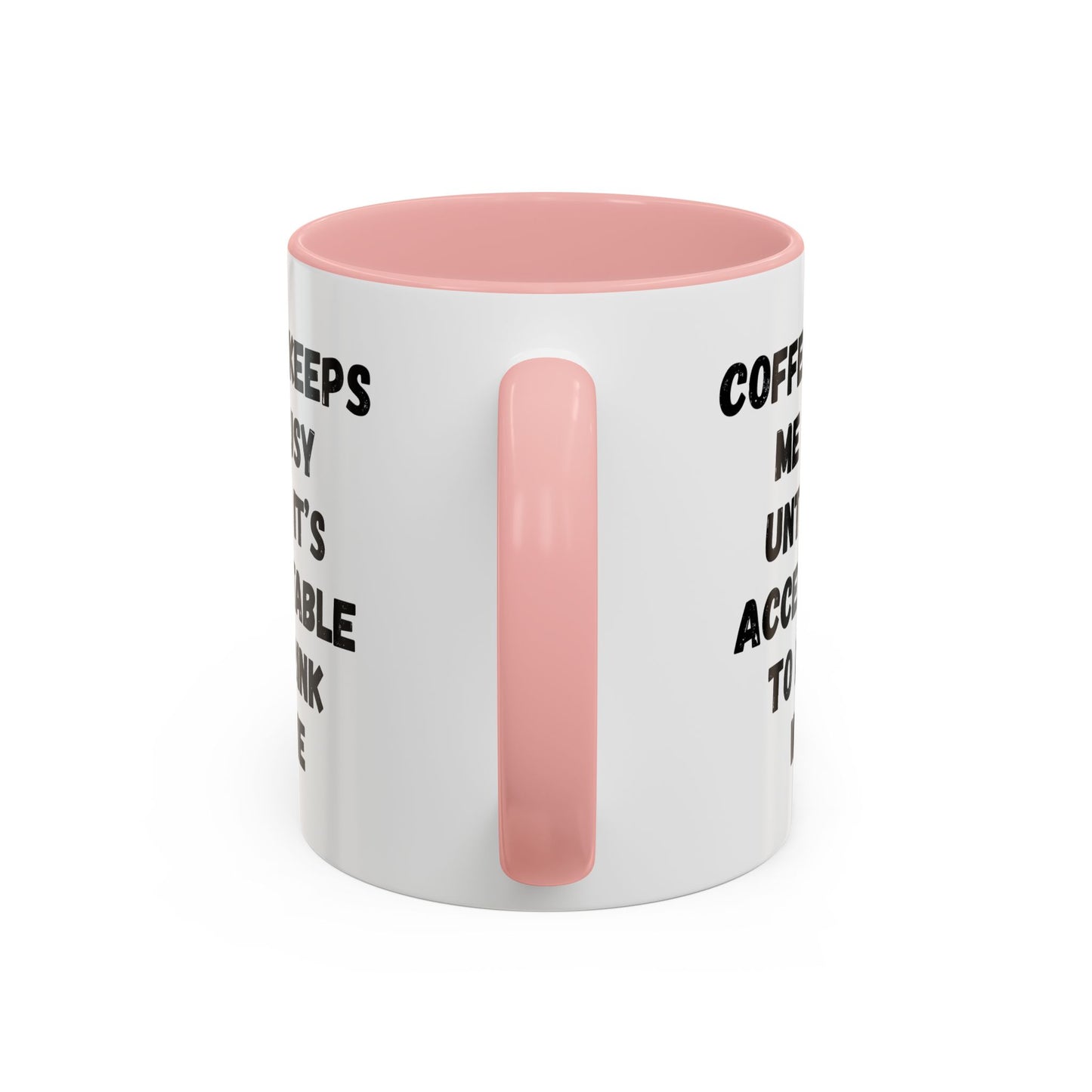 Funny Coffee Mug - "Coffee Keeps Me Busy Until It's Acceptable to Drink Wine" - Great for Mornings, Gifts, Office, Relaxation, Home