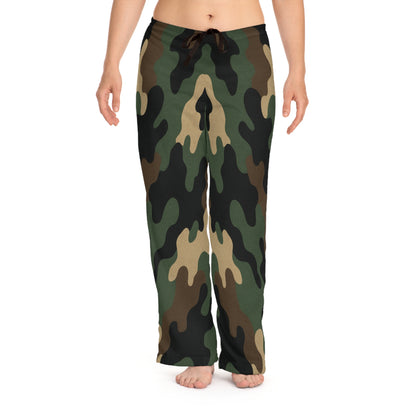Camo Print Women's Pajama Pants | Comfortable Sleepwear for Relaxing Nights, Gift for Her, Cozy Lounge Pants, Stylish Loungewear, Camo PJs - TRV