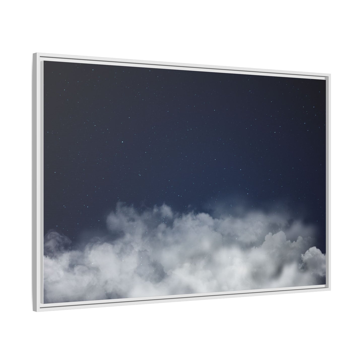 Night Sky Clouds Matte Canvas Framed | Starry Wall Art - TRV