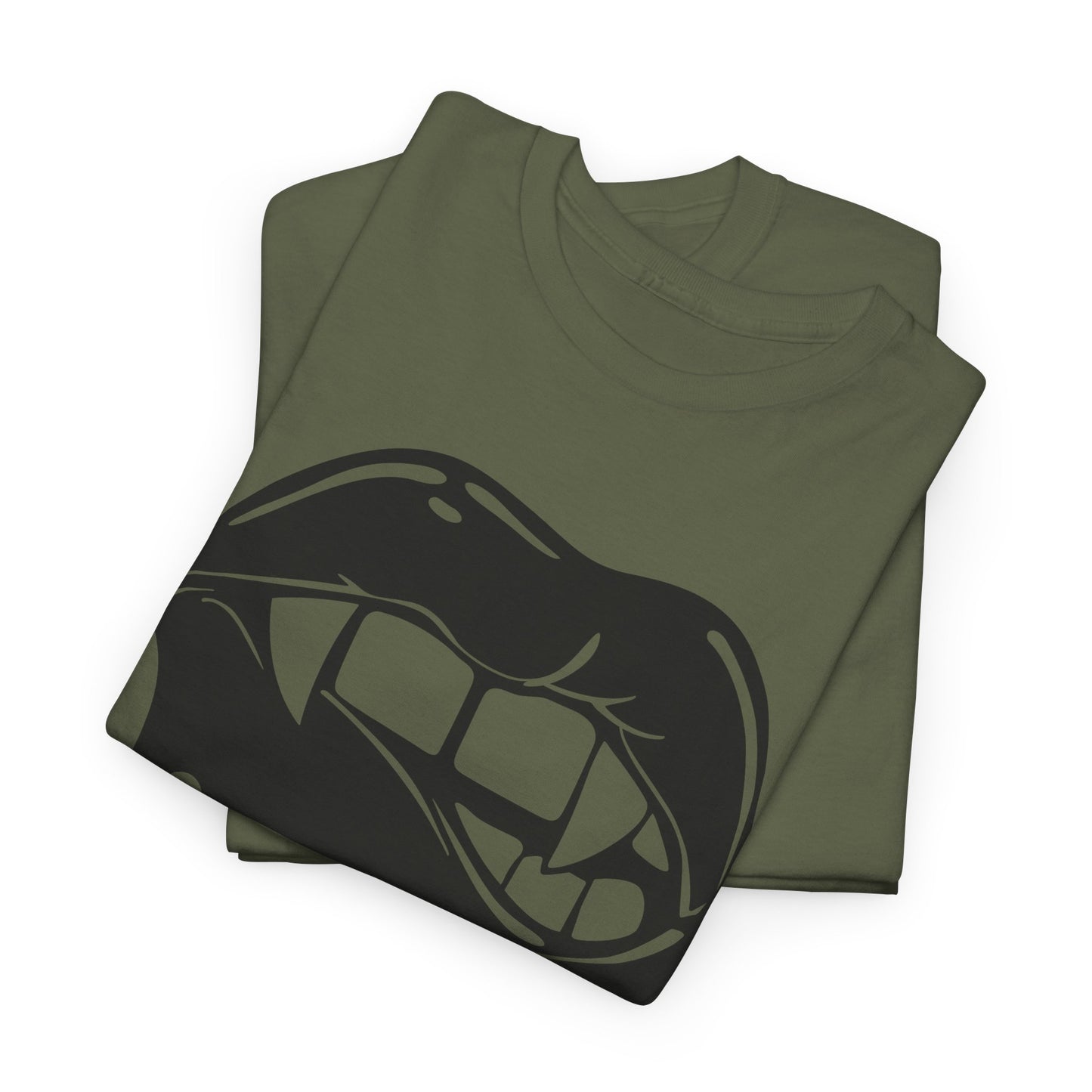 Edgy Graphic Tee - Dripping Lips Design - Unisex Heavy Cotton Tee