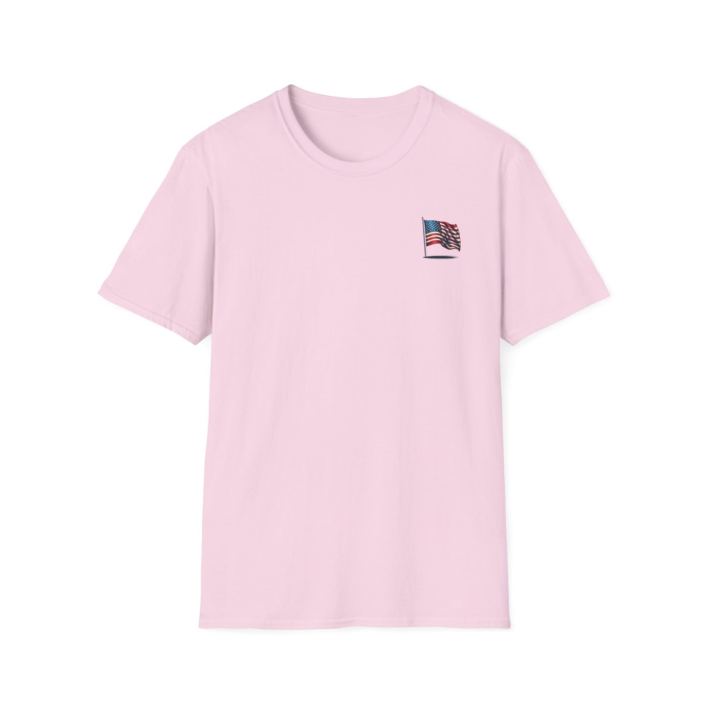 Patriotic Unisex Softstyle T-Shirt, American Flag Tee, USA Pride Shirt, Perfect for Independence Day, Casual Wear - TRV