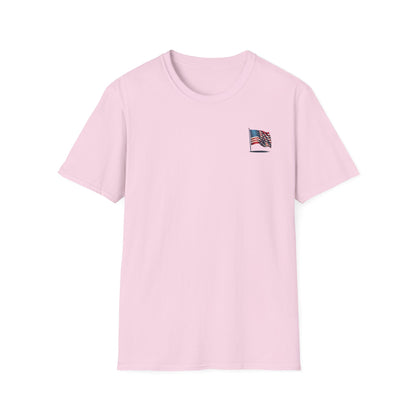 Patriotic Unisex Softstyle T-Shirt, American Flag Tee, USA Pride Shirt, Perfect for Independence Day, Casual Wear - TRV