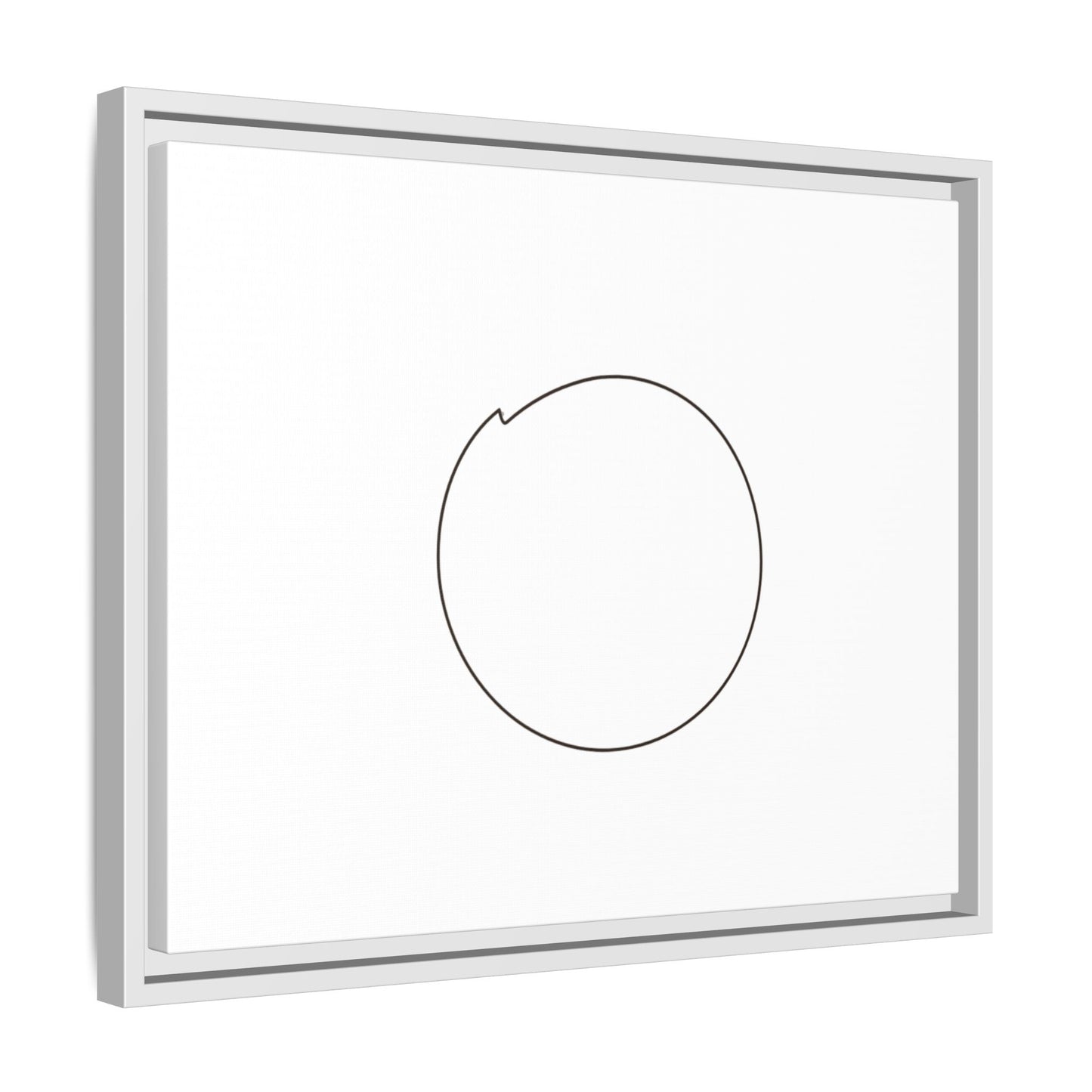 Minimal Circle Line Matte Canvas Framed | Modern Abstract Wall Art