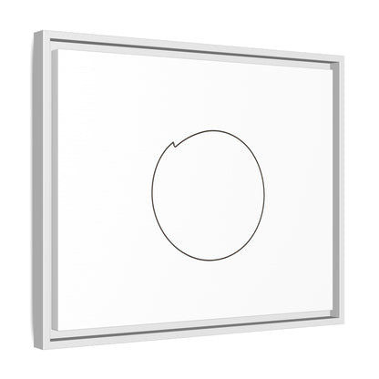 Minimal Circle Line Matte Canvas Framed | Modern Abstract Wall Art