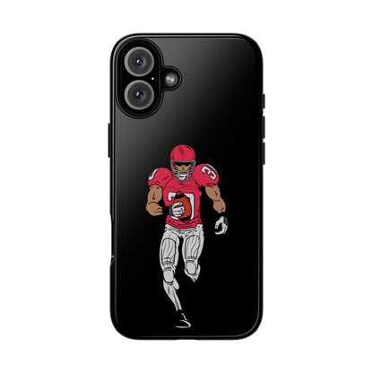 Football Player Tough Phone Case – Protective Black Sports iPhone Case