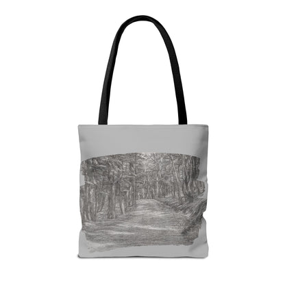 Scenic Path Tote Bag, Reversible Tote, Eco-Friendly Shopper, Outdoor Adventure Bag, Gift for Nature Lovers, Stylish Carryall - TRV