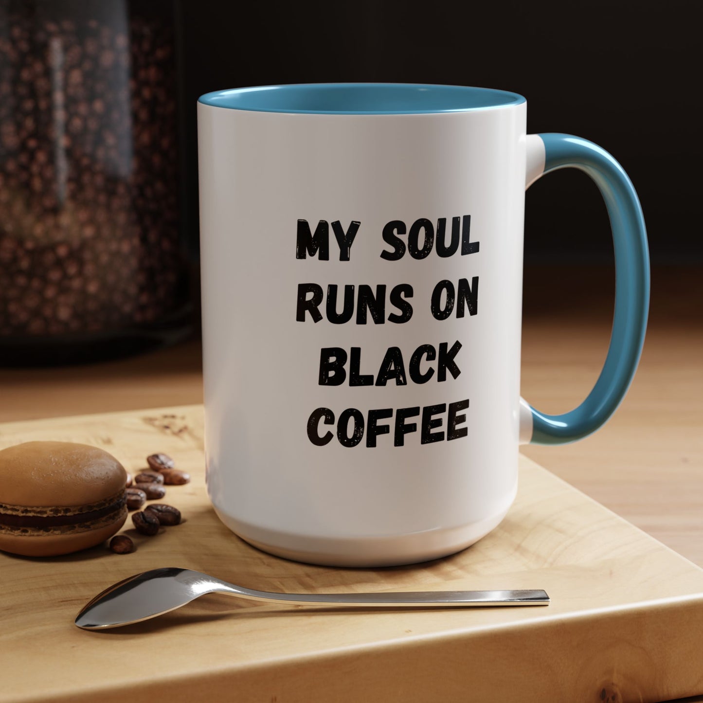 Funny Coffee Mug - My Soul Runs on Black Coffee | Perfect Gift for Coffee Lovers, Office Mugs, Tea, Barista, Halloween
