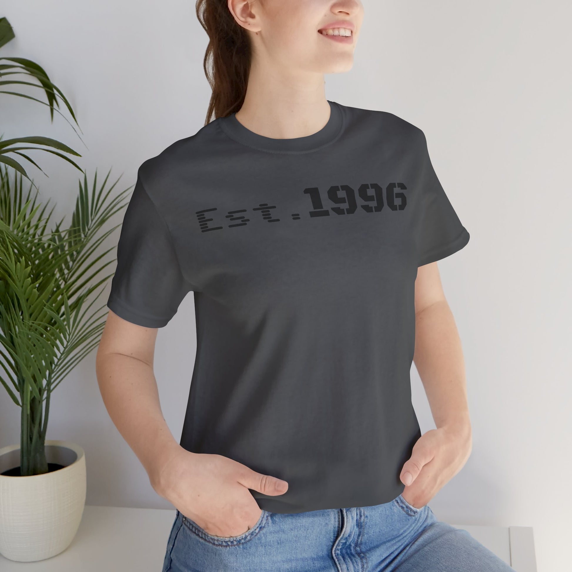 Established 1996 Unisex T-Shirt, Vintage Year Tee, Birth Year Gift, Casual Fashion, Personalized Graphic Tee - TRV