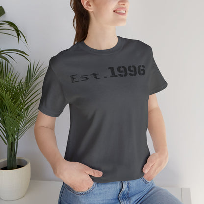 Established 1996 Unisex T-Shirt, Vintage Year Tee, Birth Year Gift, Casual Fashion, Personalized Graphic Tee - TRV