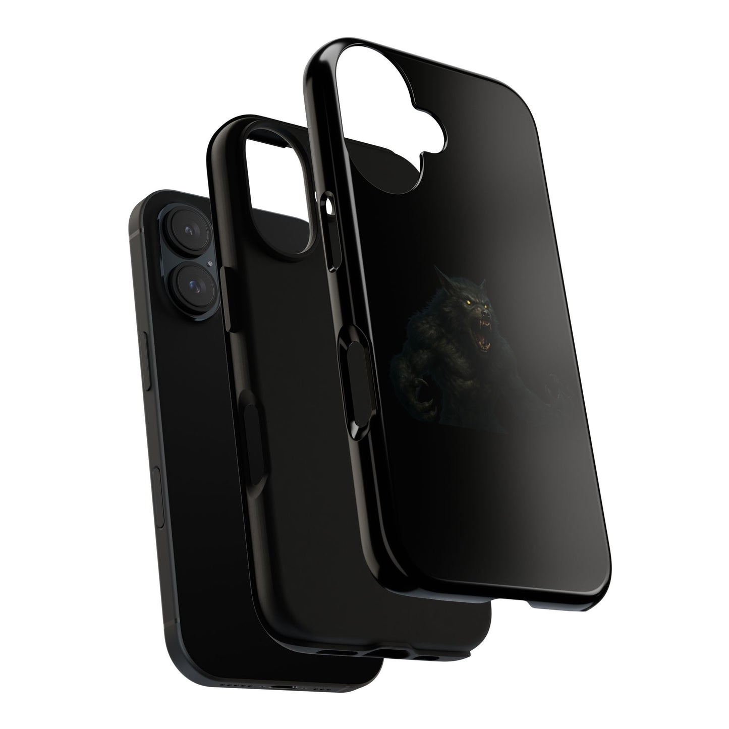 Werewolf Phone Case, Tough Cases, Black Panther Design, Gift for Animal Lovers, Phone Accessories, Fierce Phone Protection - TRV