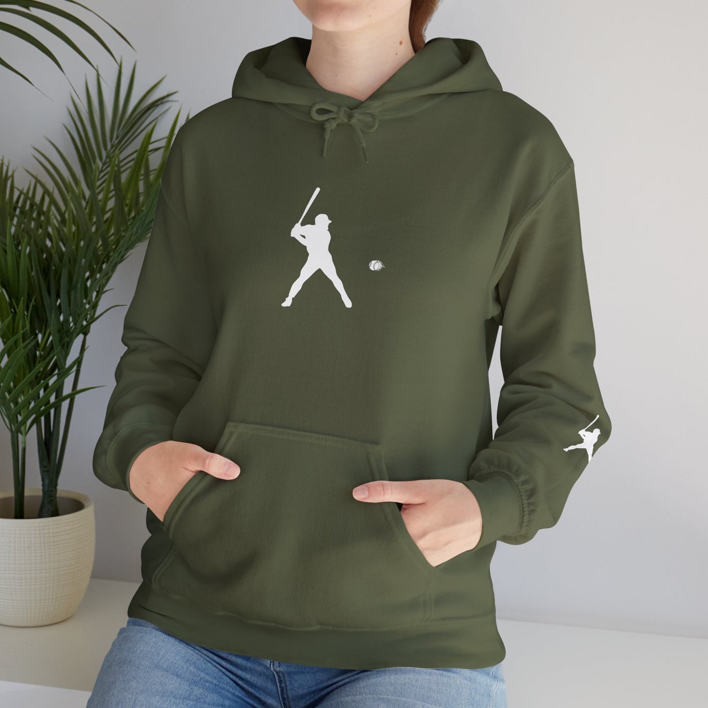 Sporty Unisex Baseball Hooded Sweatshirt, Casual Hoodie for Athletes, Perfect for Gifts, Comfy Streetwear, Ideal for Sports Events, Personal Use - TRV