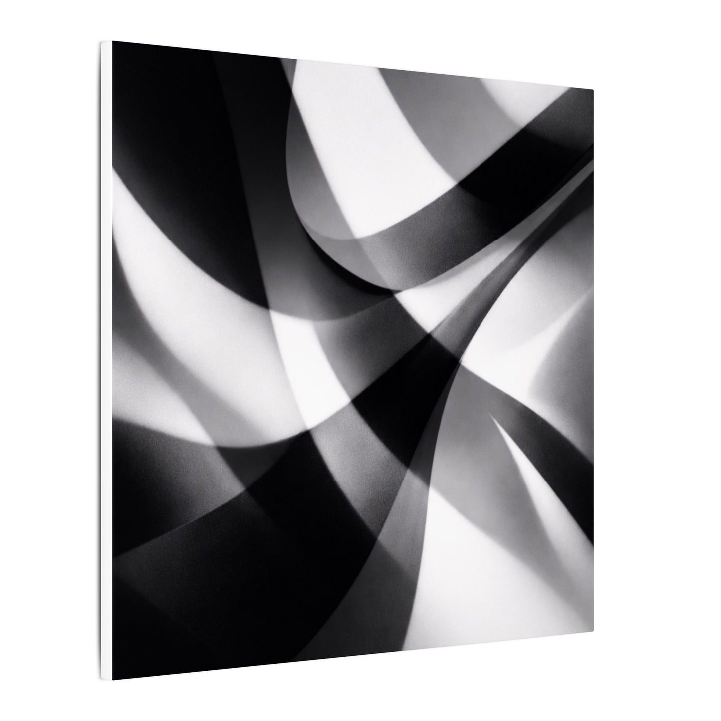 Abstract Black and White Swirl Matte Canvas